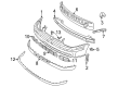 Diagram for Volkswagen Cabrio Grille - 1E0-853-666-01C