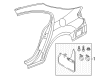 Diagram for Volkswagen CC Mud Flaps - 3C8-075-101
