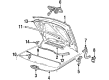 Diagram for Volkswagen Rabbit Hood Hinge - 161-823-302-A