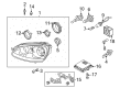Diagram for Volkswagen Headlight Bulb - N-104-457-01
