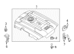 Diagram for Volkswagen Golf R Engine Cover - 06K-103-925-BQ