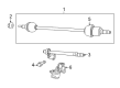 Diagram for Volkswagen Routan CV Boot - 7B0-498-201-A