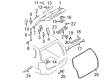 Diagram for Volkswagen Liftgate Lift Support - 3C9-827-550-B