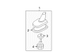 Diagram for Volkswagen Passat Antenna - 1K6-035-507-E