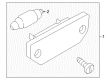 Diagram for Volkswagen License Plate Lights - 3B0-943-021