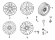 Diagram for Volkswagen Arteon Alloy Wheels - 5QF-601-027-P-03C
