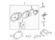 Diagram for Volkswagen Beetle Headlight Cover - 1C0-941-054