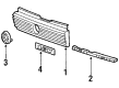 Diagram for Volkswagen Scirocco Emblem - 325-853-601-739