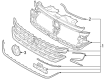 Diagram for Volkswagen Atlas Cross Sport Grille - 3CM-853-651-BC-OQE