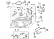Diagram for Volkswagen Eos Headlight Cover - 7L6-941-160