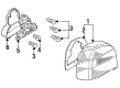 Diagram for Volkswagen Light Socket - 1H6-945-257