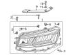 Diagram for Volkswagen Headlight - 2GJ-941-035