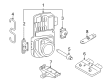 Diagram for Volkswagen Phaeton Parking Assist Sensor - 3D0-907-561-J