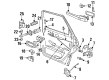 Diagram for Volkswagen Rear Door Striker - 357-837-034