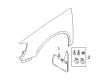 Diagram for Volkswagen Passat Mud Flaps - 3C0-075-111