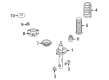 Diagram for Volkswagen CC Strut Housing - 3C0-413-031-AJ