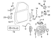 Diagram for Volkswagen Front Door Striker - 7B0-837-033-A