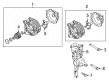 Diagram for Volkswagen Golf R Alternator Bracket - 06L-903-143-A