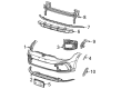Diagram for Volkswagen Golf R Bumper Cover - 5H0-807-217-CG-GRU