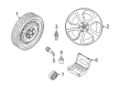 Diagram for Volkswagen Golf R Spare Wheel - 5WA-601-011-E