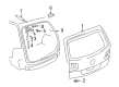 Diagram for Volkswagen Liftgate Hinge - 7L6-827-302-C