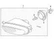 Diagram for Volkswagen Fog Light Cover - 7D0-941-618-A