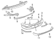 Diagram for Volkswagen Golf Bumper Cover - 1J6-807-421-E-GRU