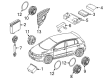 Diagram for Volkswagen Golf Car Speakers - 1K8-035-454-A
