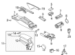 Diagram for Volkswagen Golf Cup Holder - 1J0-862-533-D-3SG