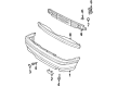 Diagram for Volkswagen Cabrio Bumper Cover - 1HM-807-417-H-GRU