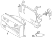 Diagram for Volkswagen Headlight Cover - 701-941-106-A