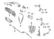 Diagram for Volkswagen Rear Door Striker - 3C0-837-033-B