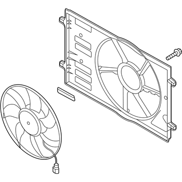 2024 Volkswagen Jetta Cooling Fan Assembly - 5QM-121-203-H