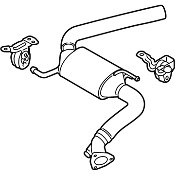 Volkswagen 7P0-254-400-BX Rear Muffler