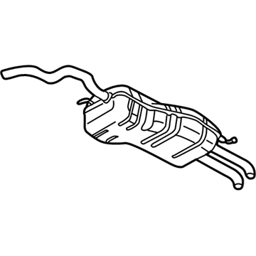 Volkswagen Golf Muffler - 1J6-253-609-CE