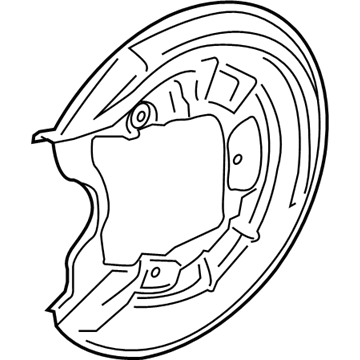 Volkswagen Jetta Brake Dust Shield - 1Q0-615-611-E