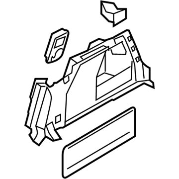 Volkswagen 3C8-867-427-F-8W4 Trunk Trim Panel