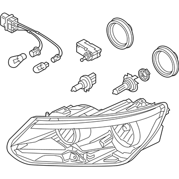 Volkswagen Tiguan Headlight - 5N0-941-006-C