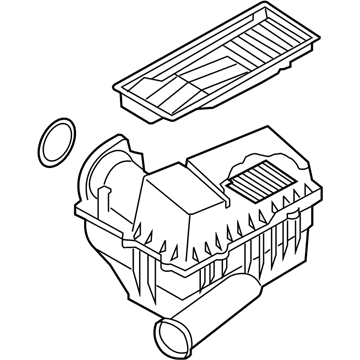 Volkswagen Jetta Air Filter Box - 1K0-129-607-AS