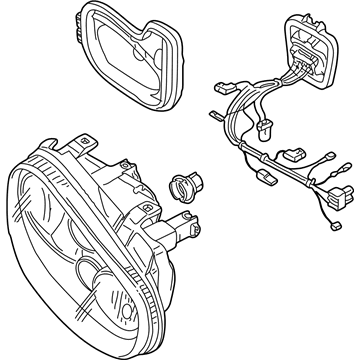 Volkswagen Headlight - 1J0-941-017-B