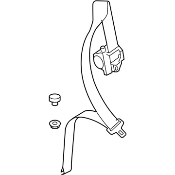 Volkswagen Eos Seat Belt - 1Q1-857-706-G-UHQ
