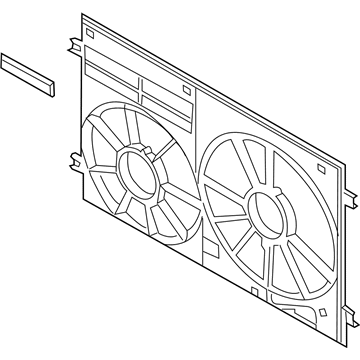 Volkswagen Jetta Cooling Fan Shroud - 1KM-121-205