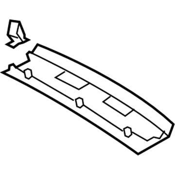 Volkswagen 5N0-867-617-95T Rear Header Trim