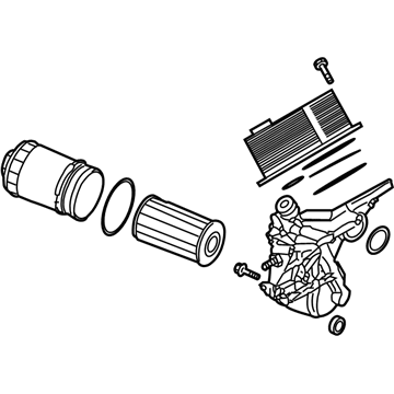 Volkswagen Phaeton Engine Oil Cooler - 07C-117-013-AQ