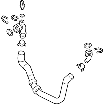 Volkswagen Beetle Oil Cooler Hose - 5C0-122-051-N