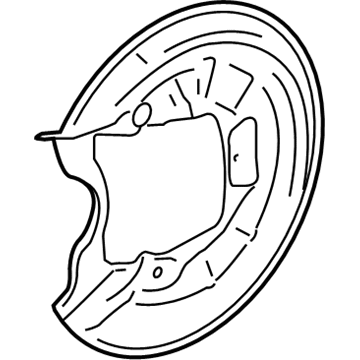 Volkswagen Golf R Brake Dust Shield - 1Q0-615-611-B