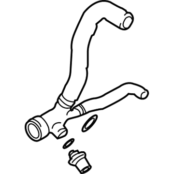 2008 Volkswagen Touareg Radiator Hose - 7L6-122-051-R