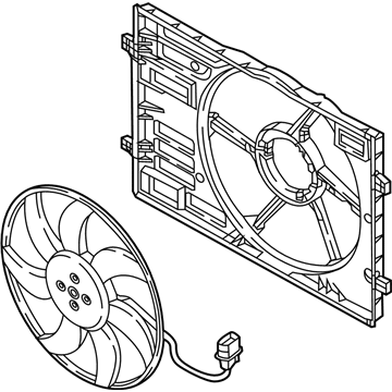 2021 Volkswagen Jetta Cooling Fan Assembly - 5QM-121-203-M