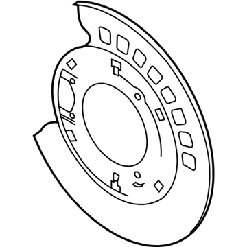 Volkswagen Touareg Brake Dust Shield - 7L0-609-451-B