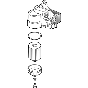 Volkswagen Engine Oil Cooler - 07D-117-015-G